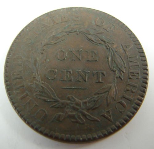 1819 Large Cent AU/BU dark brown - 2