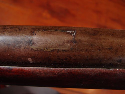 18th c. Flintlock Musket with cherry stock powder - 6