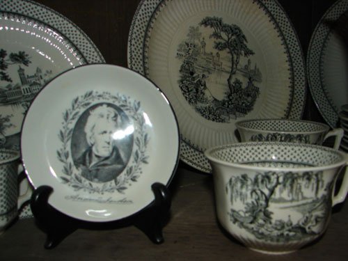 Wm Adams & Sons Black Transfer Ironstone China, M - 3
