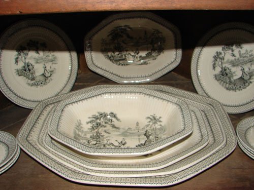 Wm Adams & Sons Black Transfer Ironstone China, M - 5