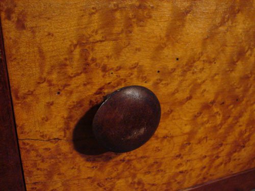 Antique American Cherry & Tiger Maple Two Drawer - 3