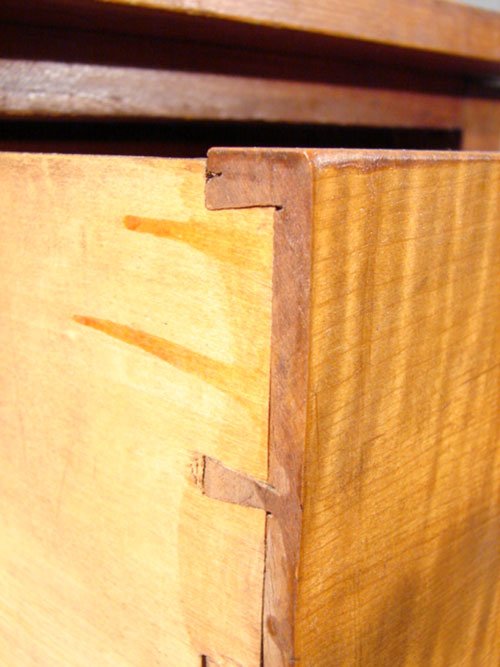Antique American Cherry & Tiger Maple Two Drawer - 5