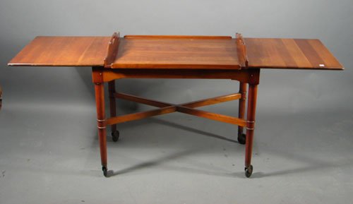 Stickley Signed Cherry Expandable Tea Table / Serv - 3