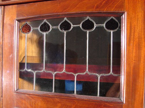 Art Nouveau Antique Mahogany Cabinet. ca. 1890. P - 4