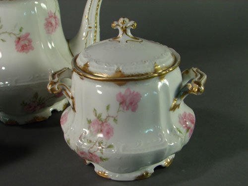 Haviland & Co Elegant Fine Porcelain 3pc Tea Serv - 2
