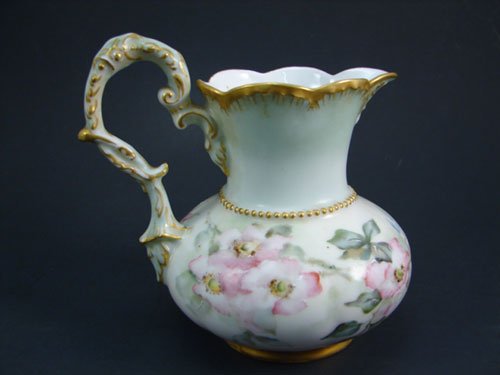 C.T. Signed Fine Porcelain Cream Pitcher and cove - 3