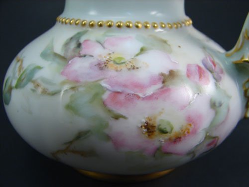 C.T. Signed Fine Porcelain Cream Pitcher and cove - 4