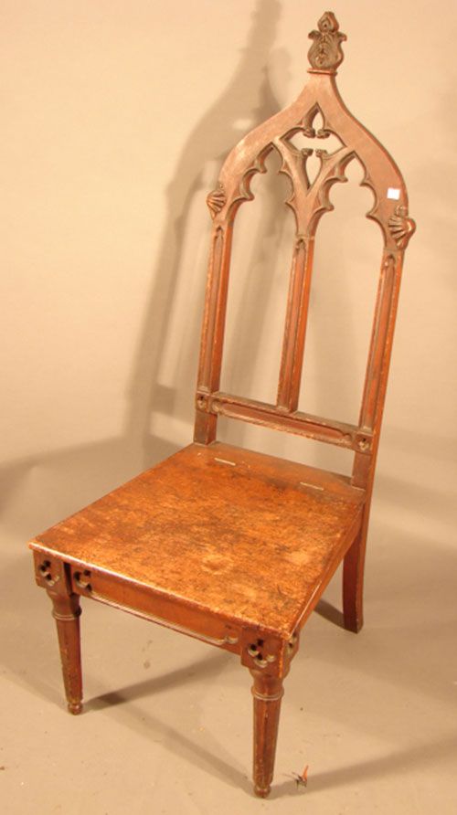 Victorian Walnut Bishop's Chair with lift top bi