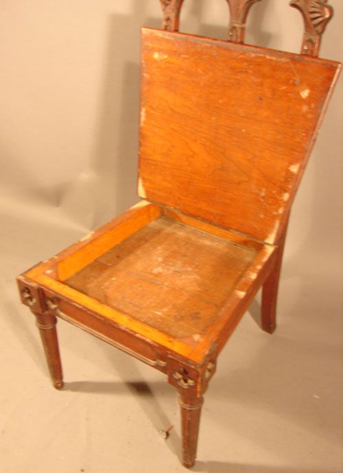 Victorian Walnut Bishop's Chair with lift top bi - 4