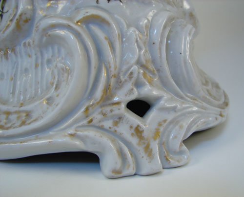 German Fine Porcelain Figural Candle Holder. 14"h x - 3