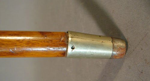 Antique Cane / Walking Stick with nickel silver La - 3