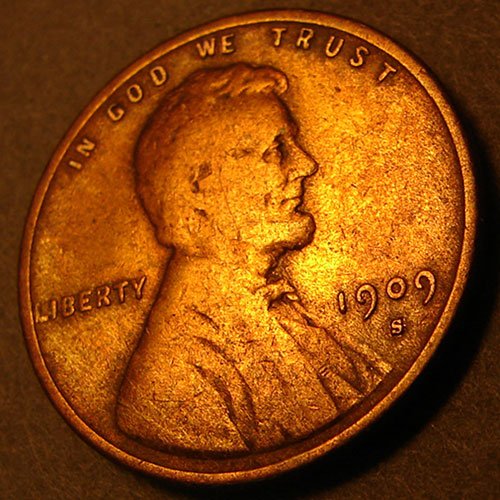 1909-S VDB Lincoln Cent Fine w/ cleaned obv. - 4