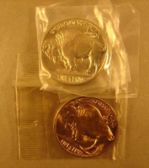 2 UNC Buffalo nickels: 1937 and 1938D both GEM - 2