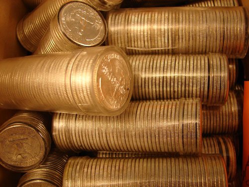 $500 face 90% UNC silver quarters dates 1956,57PD - 2