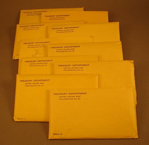 Ten 1956 Proof sets in original packaging