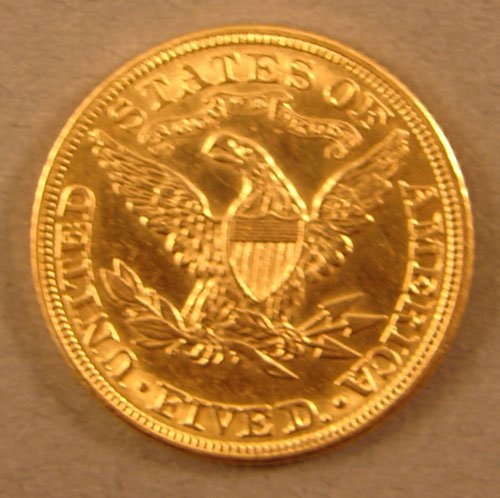 1882 $5 Liberty Gold BU - 2