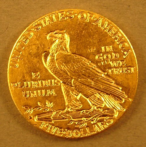 1909D $5 Indian Gold CH BU - 2