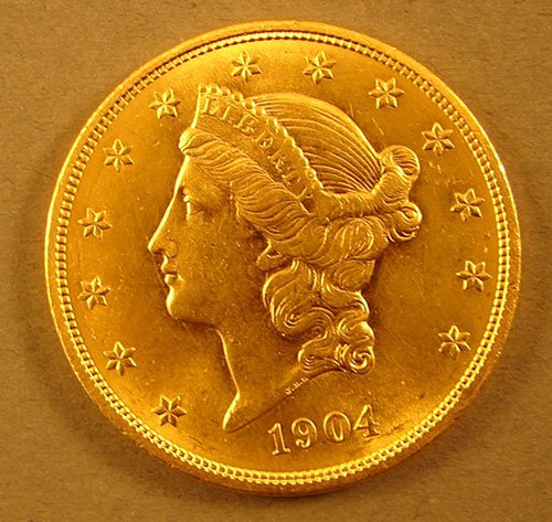 1904 $20 Liberty Gold AU