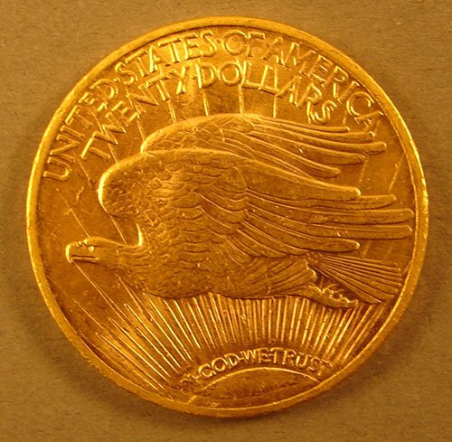 1923 $20 St. Gaudens Gold AU - 2