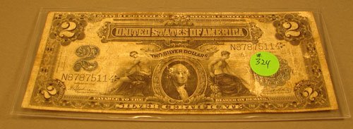 $2 Large Silver Certificate Series 1899 VG