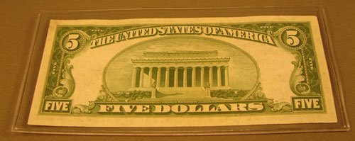 $5 small National Currency 1929 1st National Bank - 2