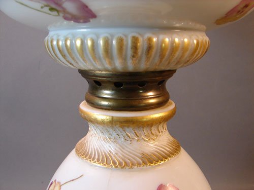 Antique Gone with the Wind type Kerosene Lamp (el - 4