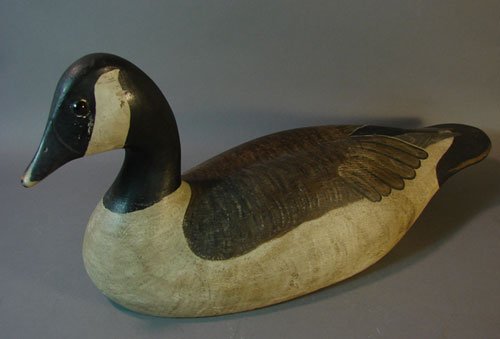 Goose Decoy. 8" tall x 17" long x 6 3/4" wide - 2