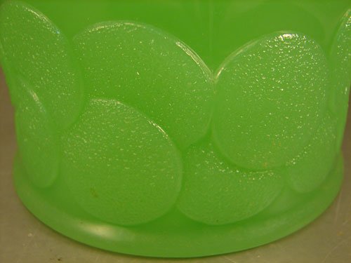 Rare Jade Green Glass Ice Bucket with wooden hand - 4