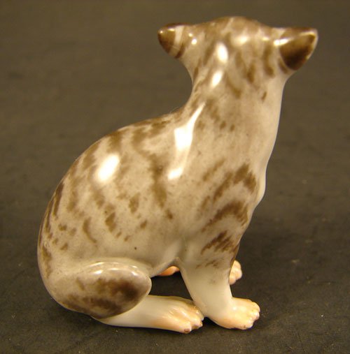Meissen Fine Porcelain Figure of a Tabby Cat. Exce - 3