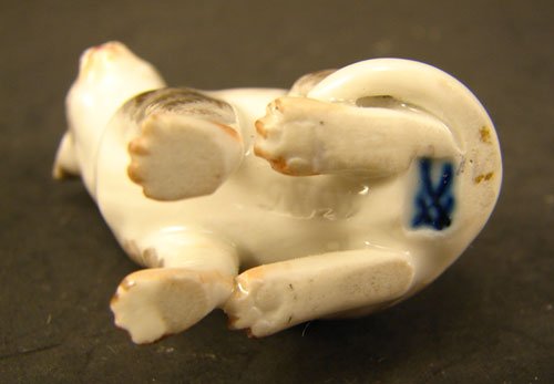 Meissen Fine Porcelain Figure of a Tabby Cat. Exce - 4
