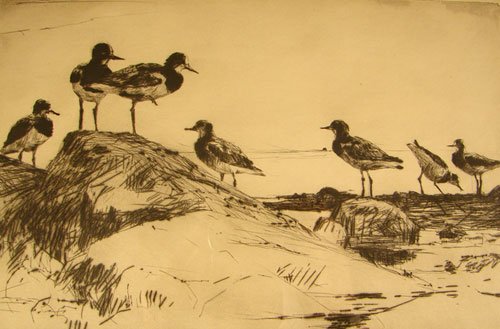 American Sporting Scene Print. Originally signed y