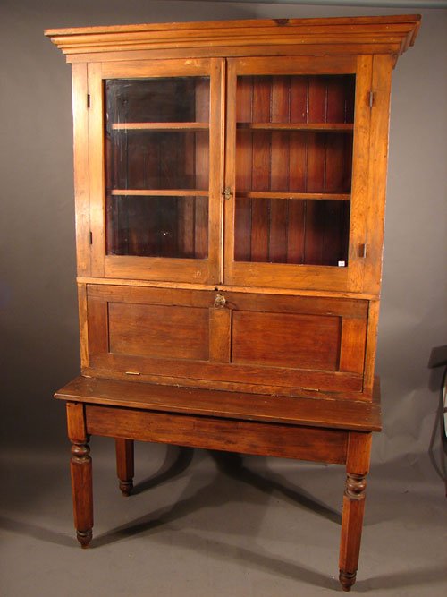 237 Antique American Pine Secretary Desk / Primitive S