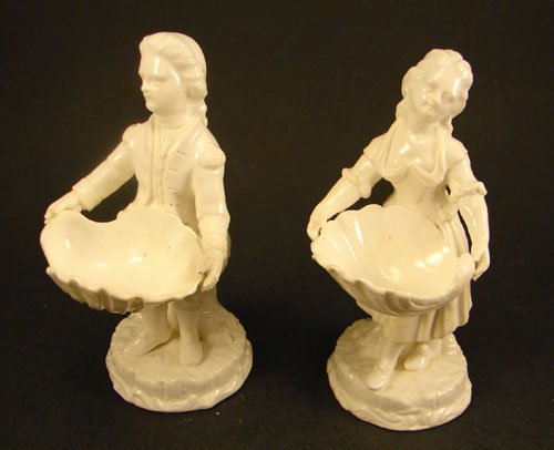 Dresden Antique Porcelain Figural Stands Sweet Meat