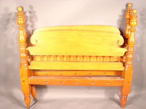 American Cherry Four Post Rope Bed (Converted). ca