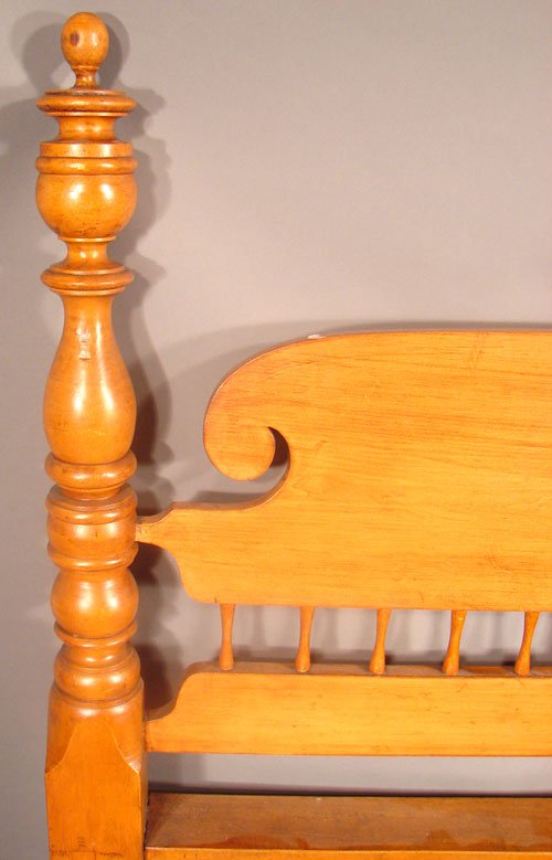American Cherry Four Post Rope Bed (Converted). ca - 2