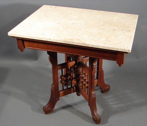 East Lake Victorian Walnut Stick and Ball Parlor T