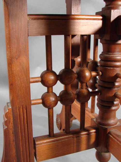 East Lake Victorian Walnut Stick and Ball Parlor T - 3