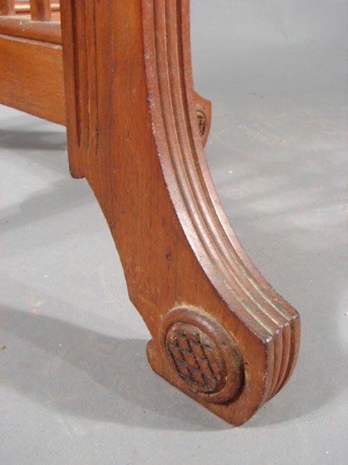 East Lake Victorian Walnut Stick and Ball Parlor T - 4