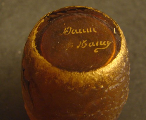 Pair Daum Nancy Liquors with cameo design featurin - 4