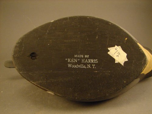Ken Harris Decoy. Marked "Ken Harris Woodville NY" - 6