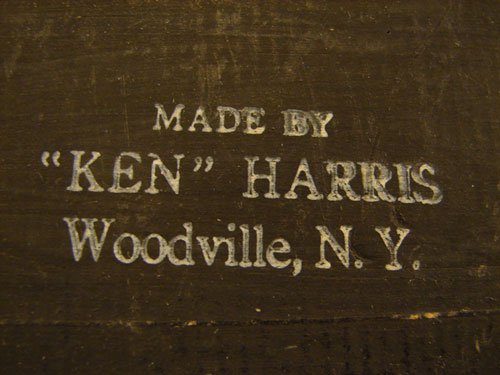Ken Harris Decoy. Marked "Ken Harris Woodville NY" - 7