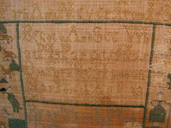 American Needlework Sampler Hannah Harforth 1808  - 2