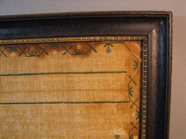 American Needlework Sampler Hannah Harforth 1808  - 5