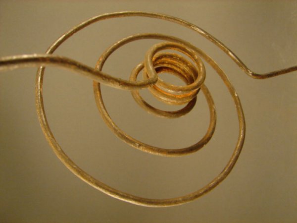 2 Antique Door Alarm Bells. One spring wire and t - 2