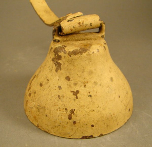 2 Antique Door Alarm Bells. One spring wire and t - 5