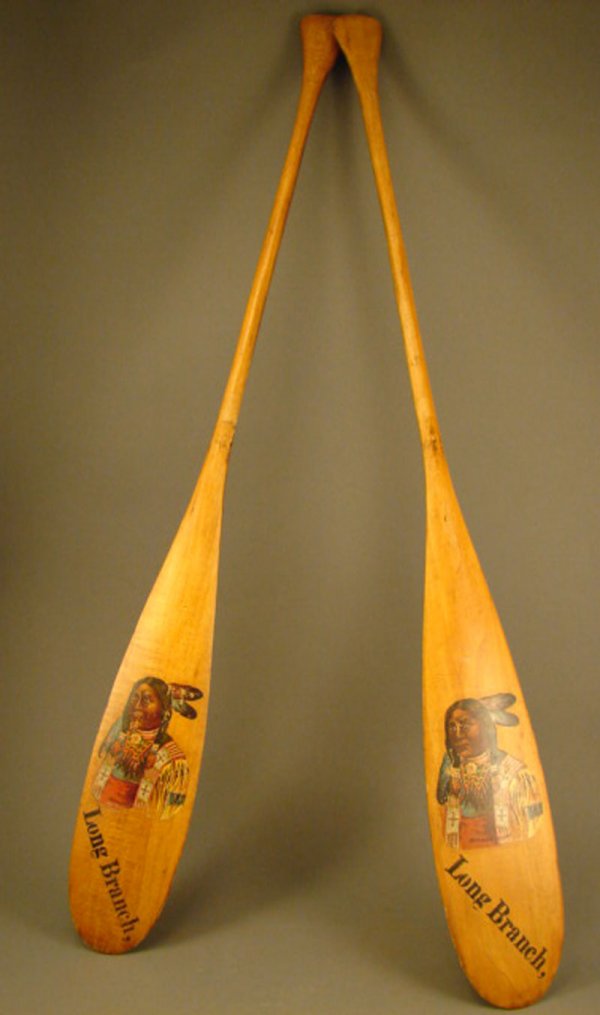 Long Branch Paddles with Indians. 27"l x 3"w