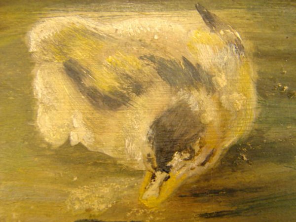 Oil Painting on Board of Ducks on Pond. artist un - 4