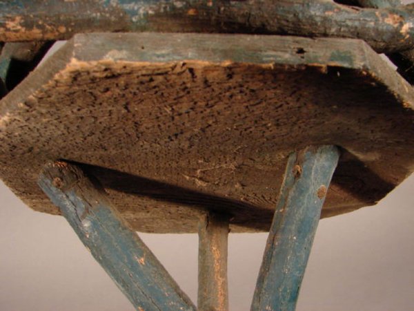 Rustic Adirondack Blue Painted Twig Stand. 25"h x - 5