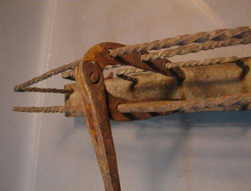 Antique Primitive Iron Toaster - 4