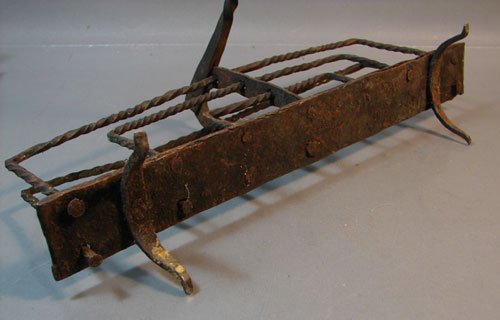 Antique Primitive Iron Toaster - 5
